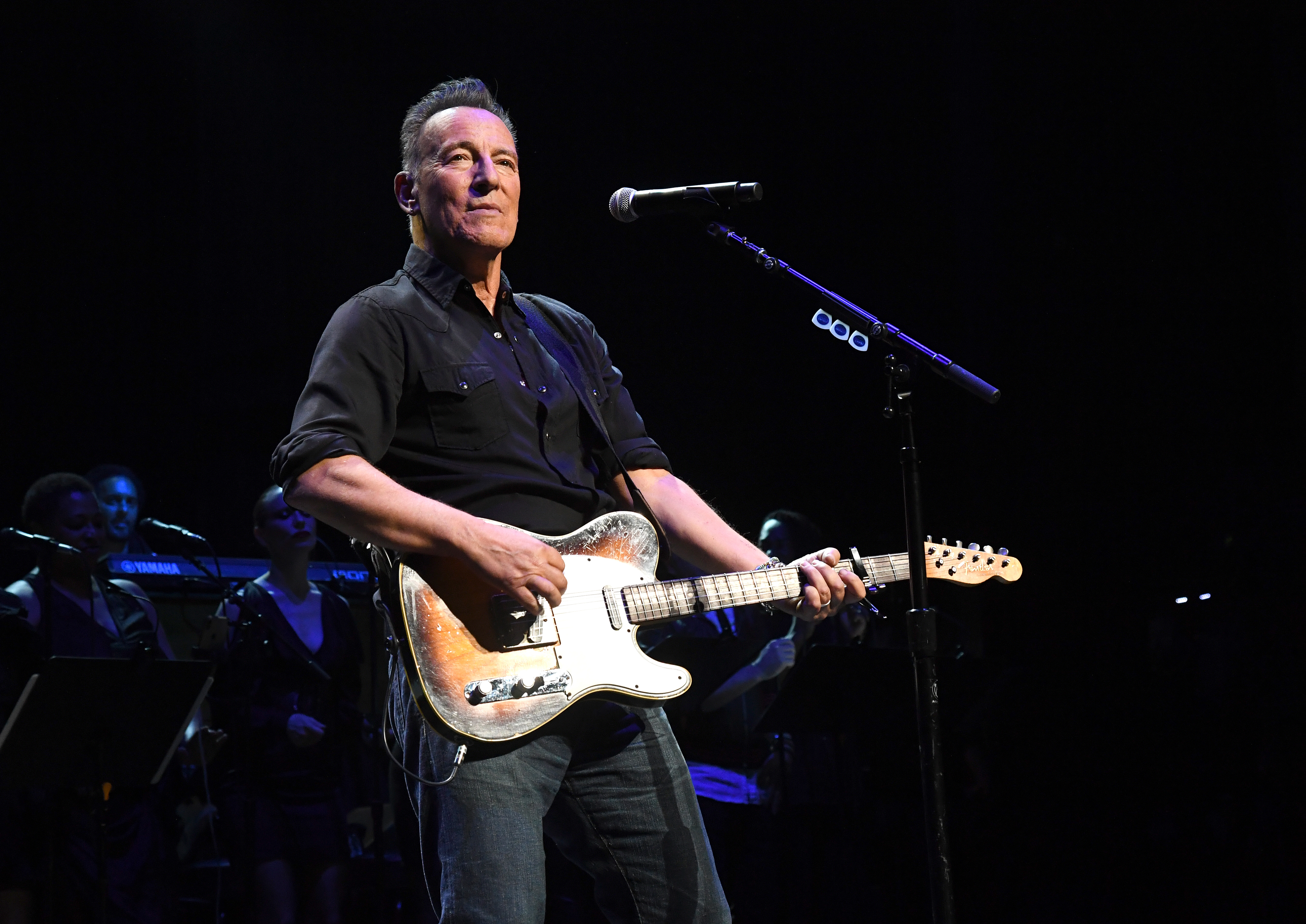 Bruce Springsteen playing guitar