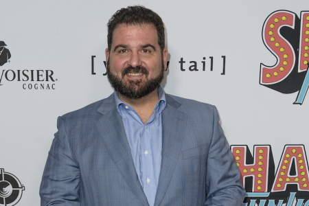 Dan LeBatard arrives at Shaq's Fun House in Miami, Florida.