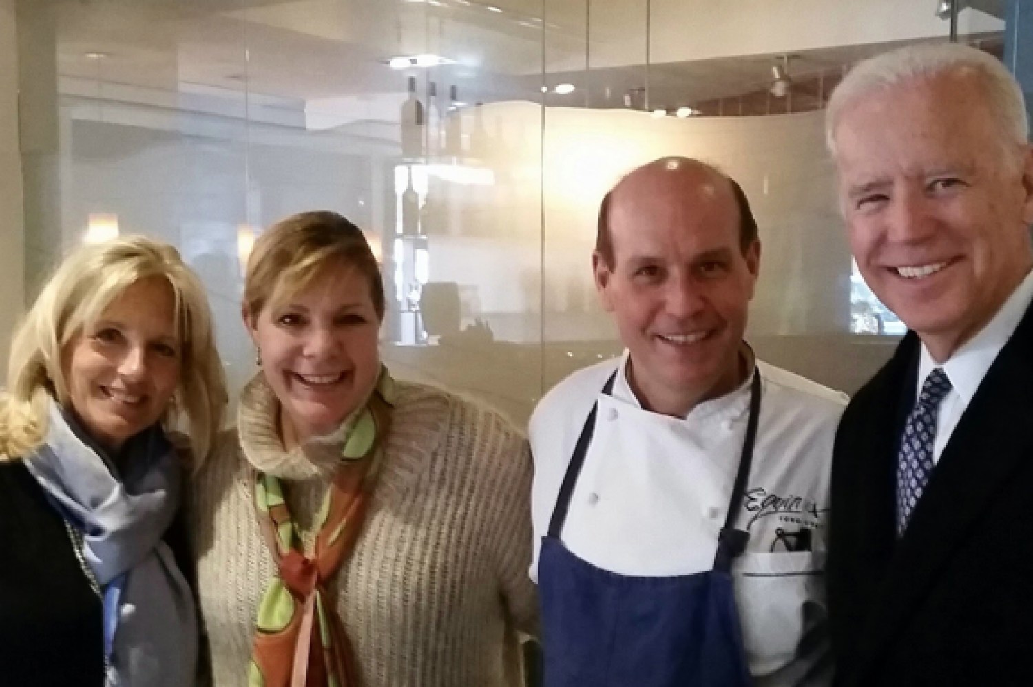 The Biden's with Todd and Ellen Kassoff, the owners of Equinox.