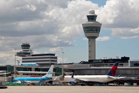 Delta airplane at the airport