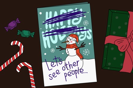 holiday breakup card