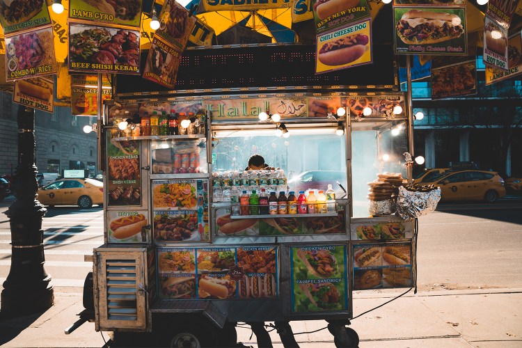 NYC hot dog street vendors