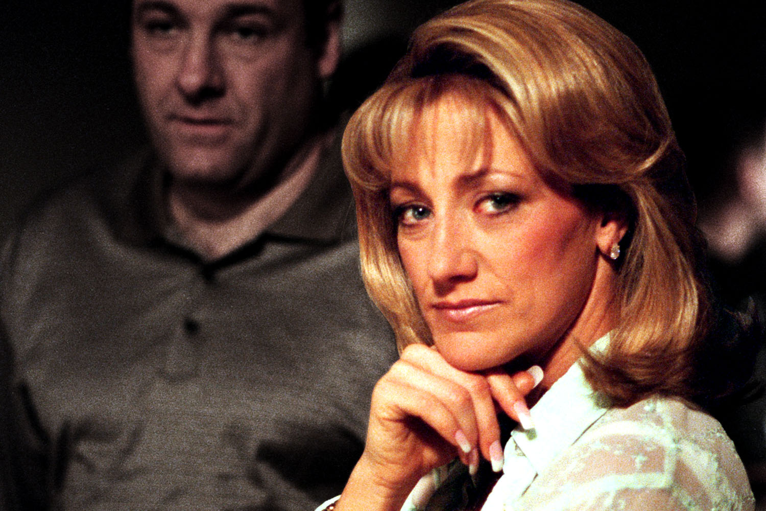 Carmela Soprano, played by Edie Falco, on "The Sopranos" .