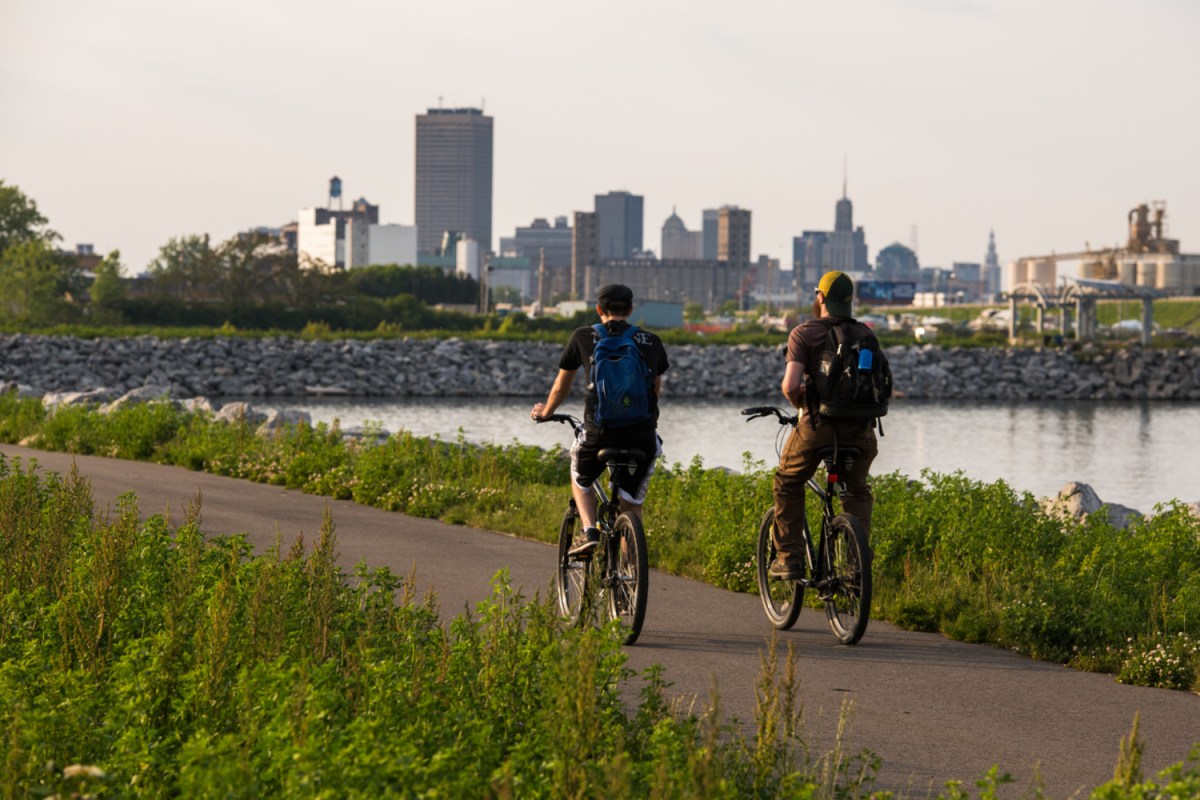 Empire State Trail on the Buffalo Waterfront