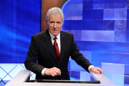 Alex Trebek hosting Jeopardy!