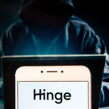 Online dating app Hinge logo is seen on an Android mobile