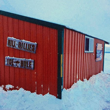 Hillbillies Ice Hole on Lake Lida in Minnesota