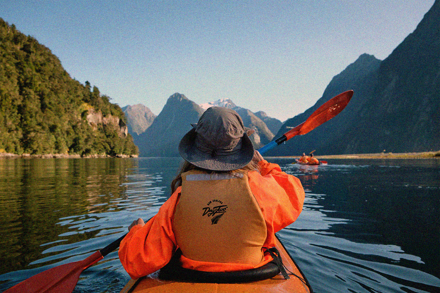 "Kayaking in the Milford Sound today #NewZealand"