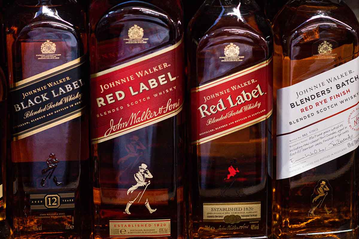 Johnnie Walker bottles