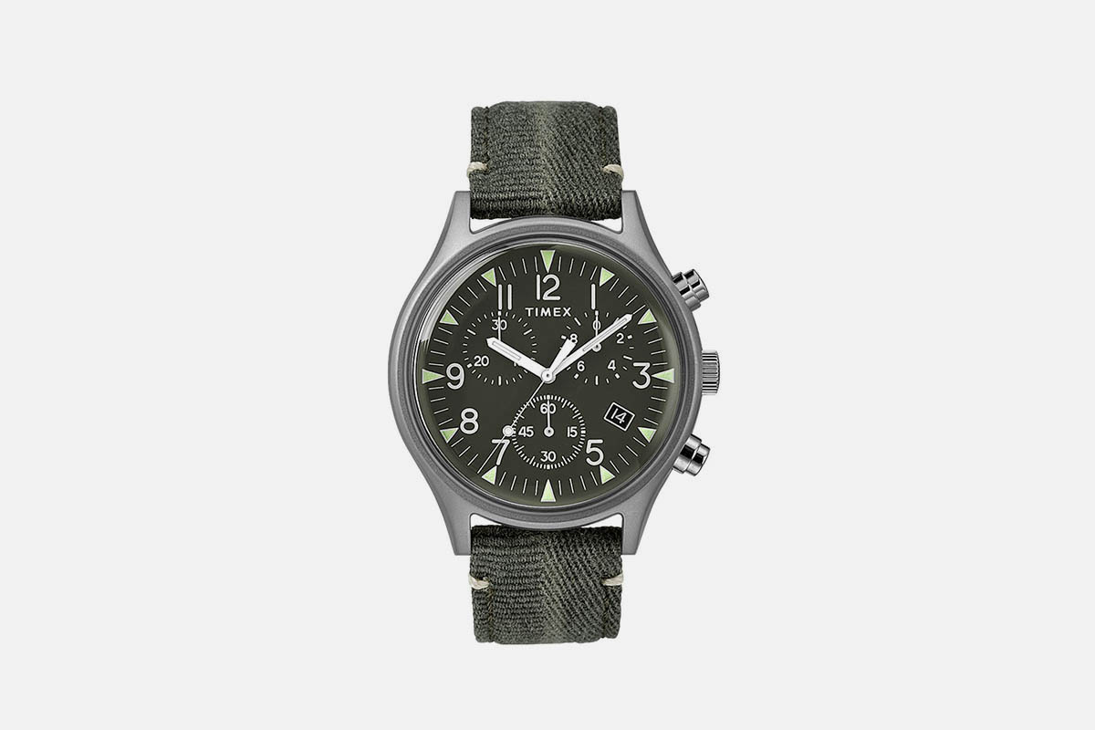 Timex MK1 Steel Chronograph 42mm Fabric Strap Watch