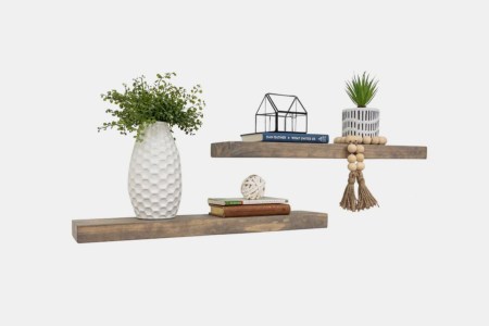 Evonne 2 Piece Pine Solid Wood Floating Shelf