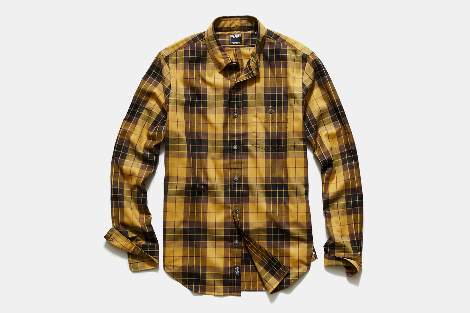 Todd Snyder Italian Mustard Plaid Flannel
