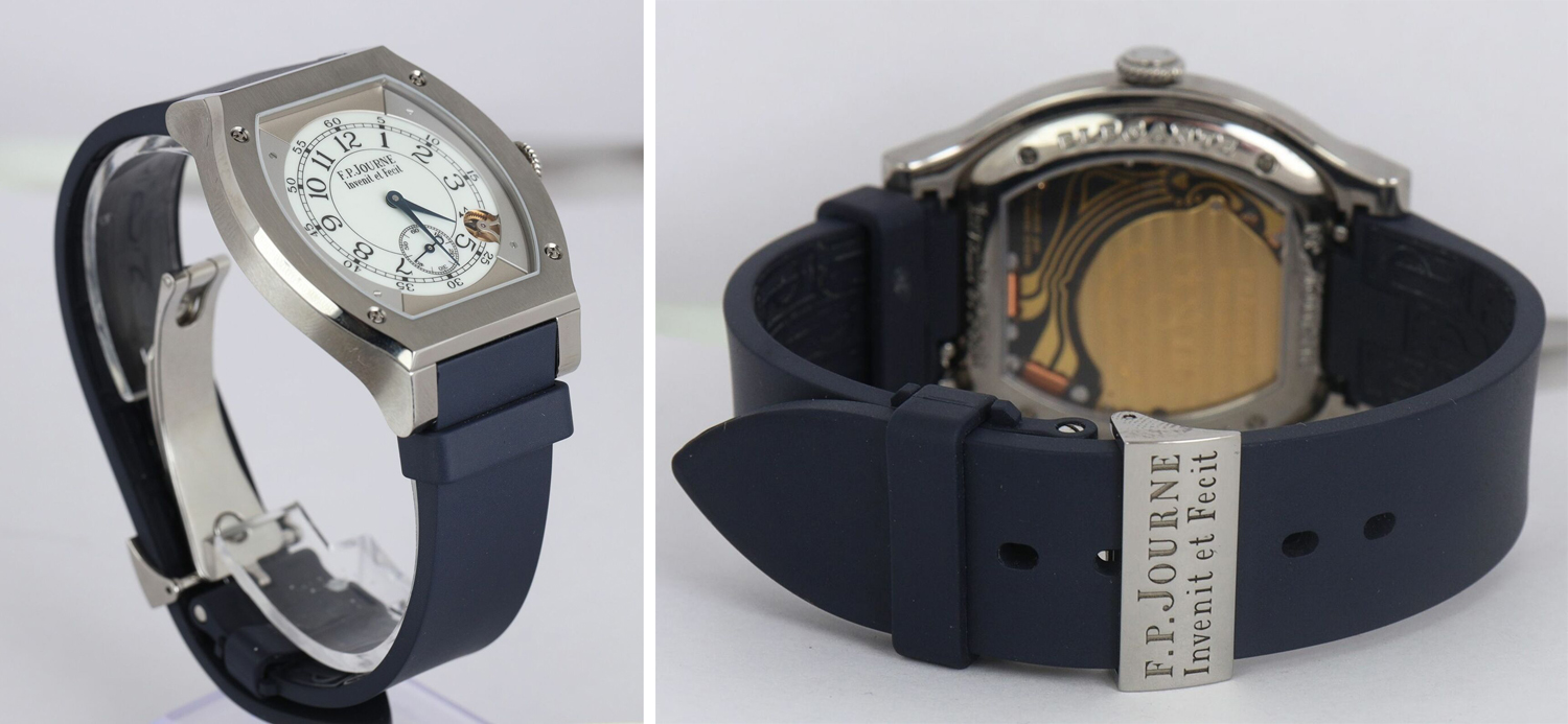 F.P. Journe Elegante Titanium 48mm White Blue Strap Electromechanical Watch