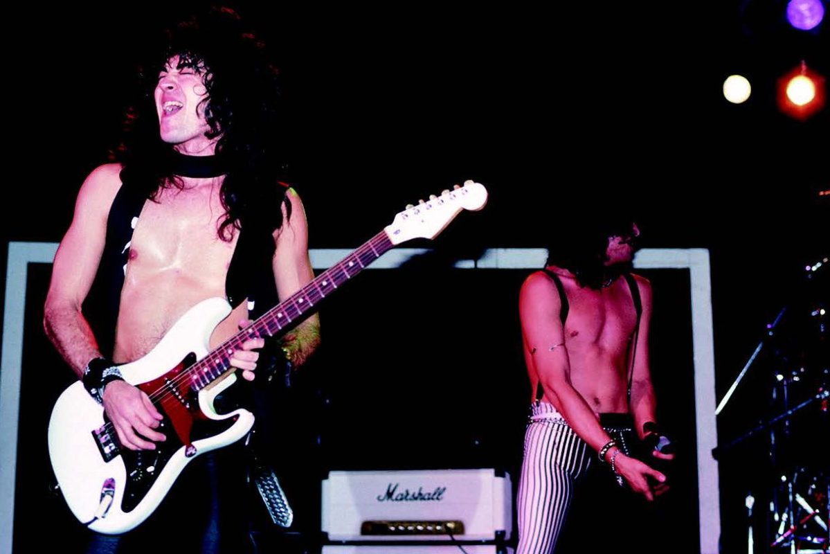 Jake Lee and Stephen Pearcy of Ratt opening for Mötley Crüe at the Whisky a Go Go in 1982.