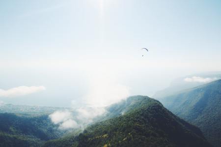 A view of the mountains in Abkhazia on the coast of the Black Sea