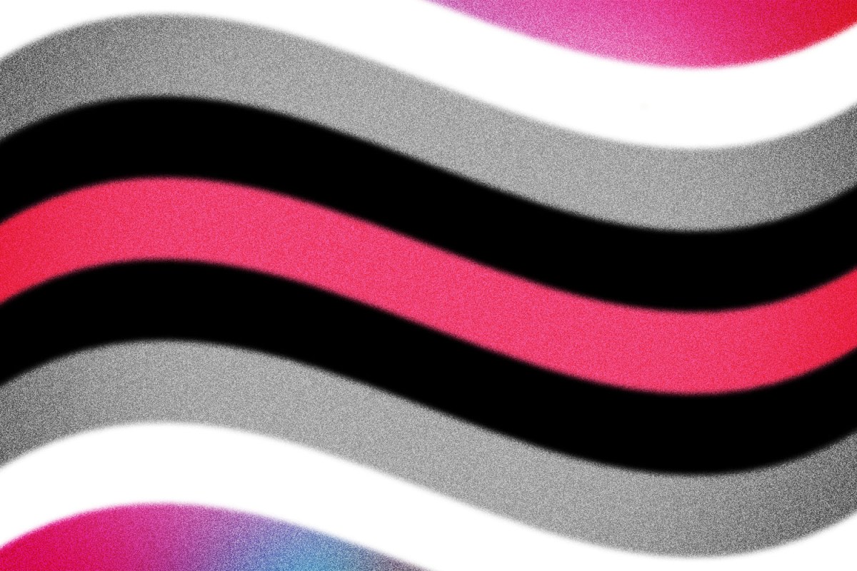 flag of grey black and pink stripes