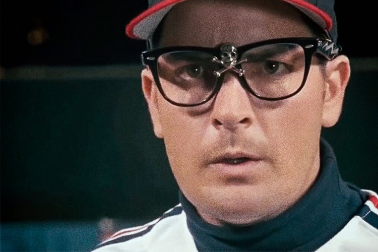Charlie Sheen as Ricky "Wild Thing" Vaughn in "Major League"