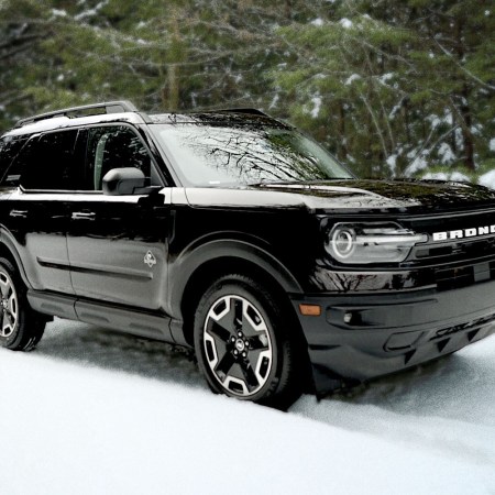 The Ford Bronco Sport Outer Banks Edition pictured in Hudson, New York in winter