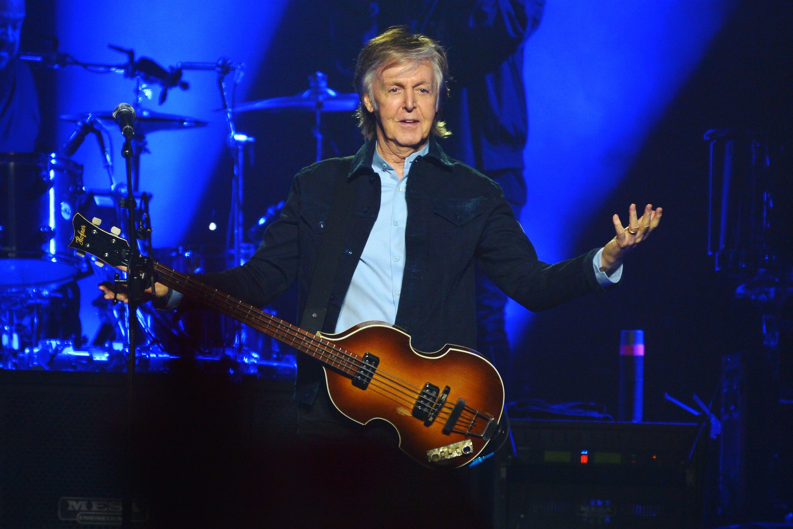 Sir Paul McCartney performs live on stage at the O2 Arena during his 'Freshen Up' tour, on December 16, 2018 in London, England.