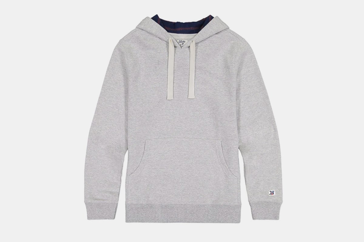 Grey Varsity French Terry Pullover Hoodie