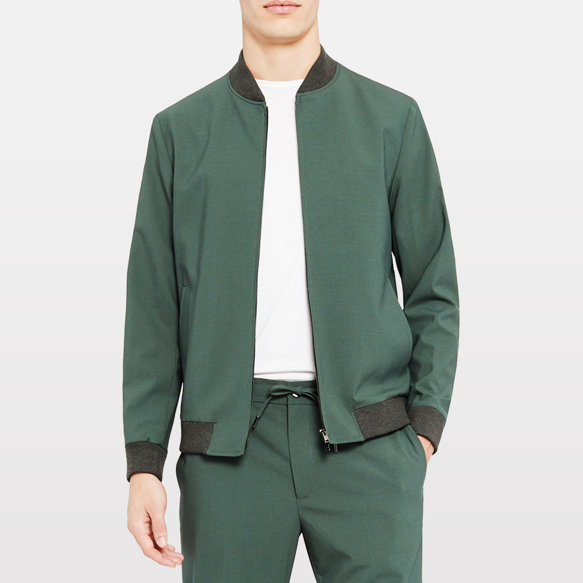 Theory Aiden Solid Wool Bomber Jacket neiman marcus