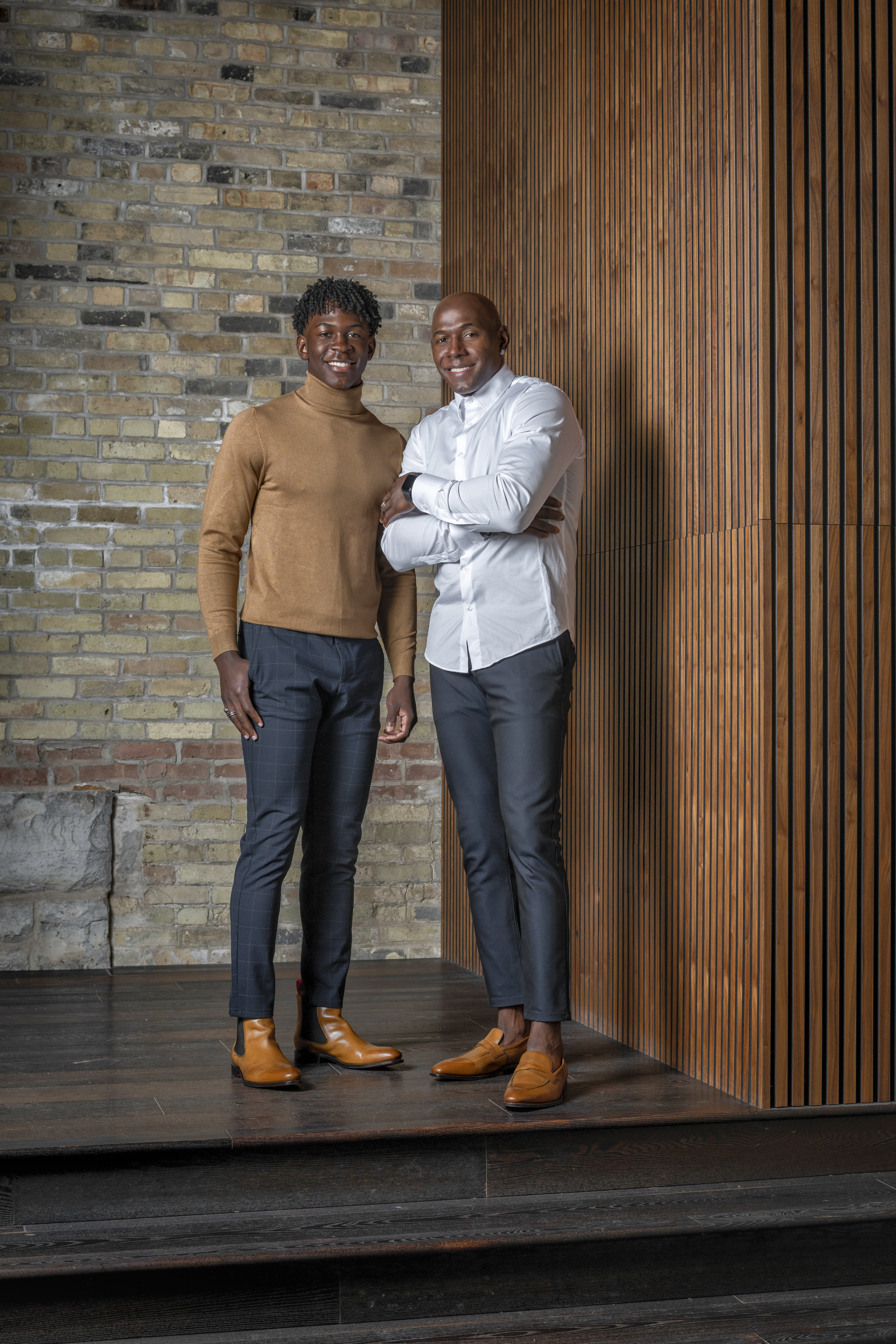 Donald Driver and Son Press Dressing for Results With Ethical Code Sneakers