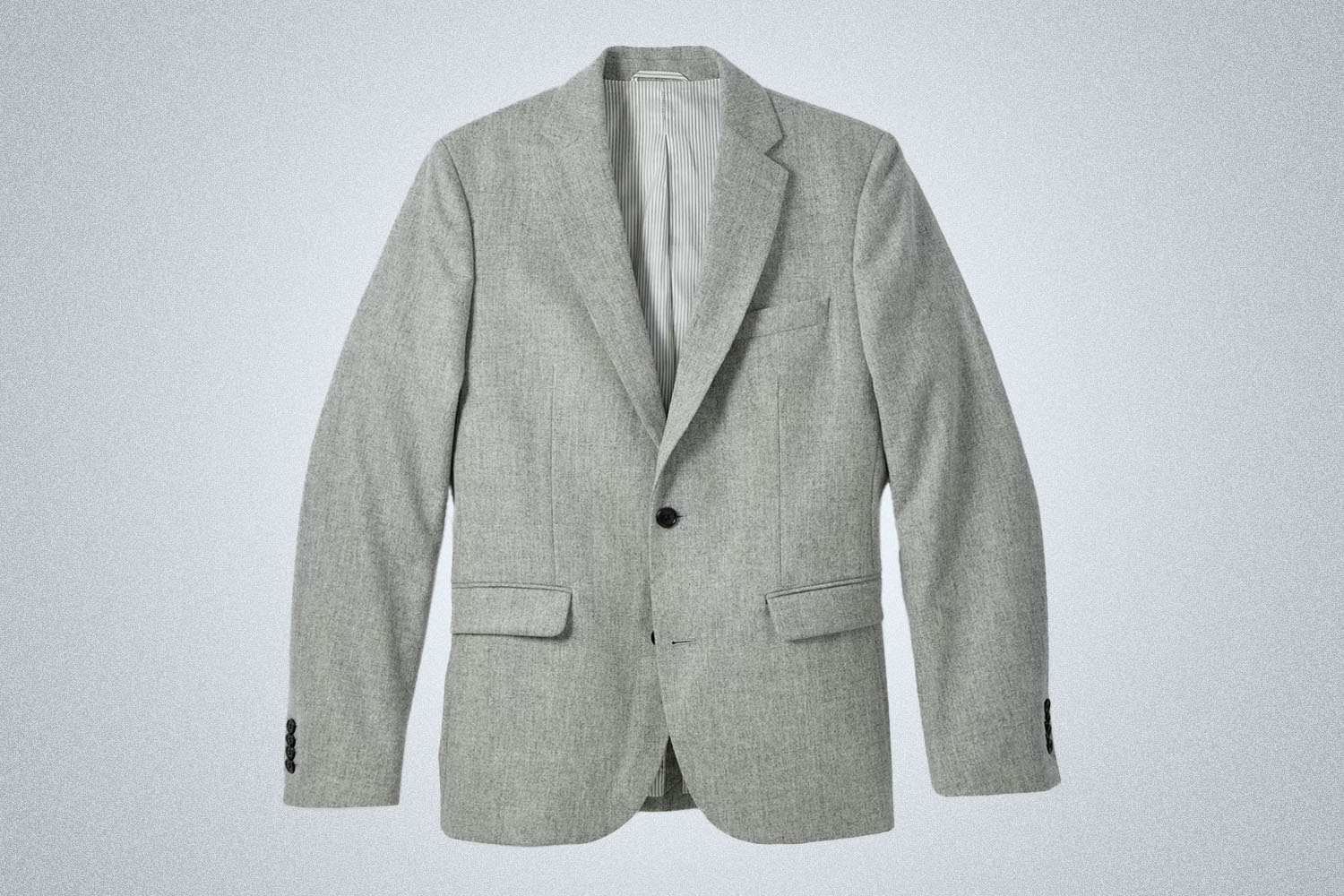 a grey stretch blazer on a grey background