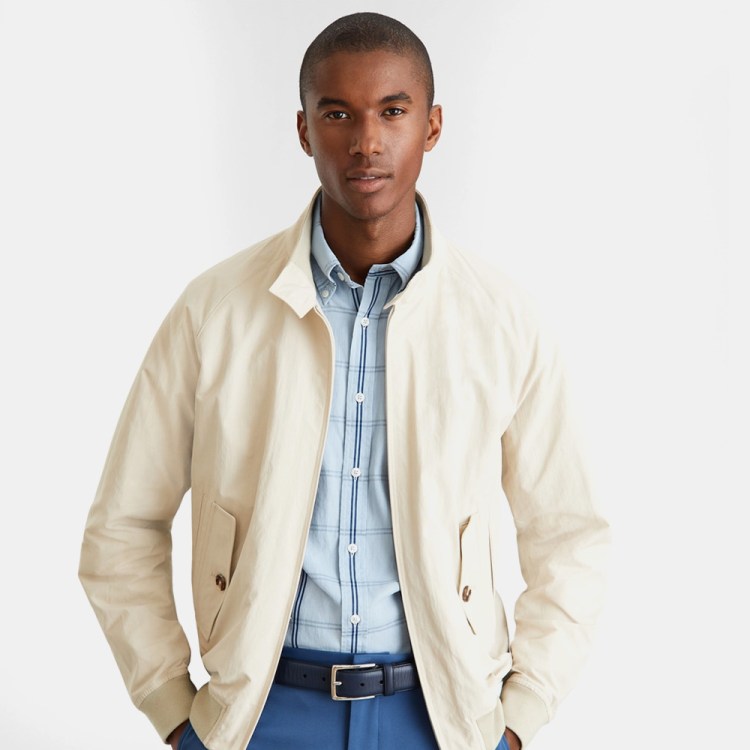 Brooks Brothers Vintage Bomber Jacket in Oatmeal