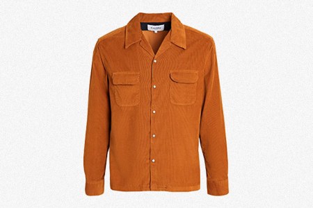 Corridor Pincord Snap Button Workshirt in Mustard