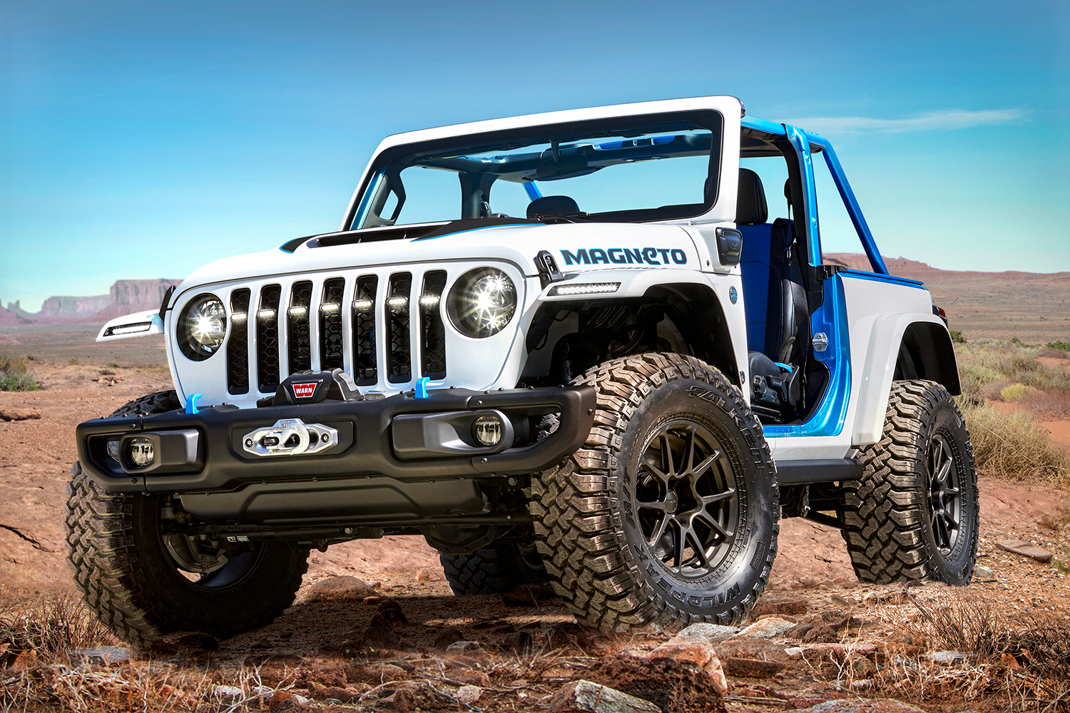 The electric Jeep Magneto, a concept Wrangler built for the Easter Jeep Safari