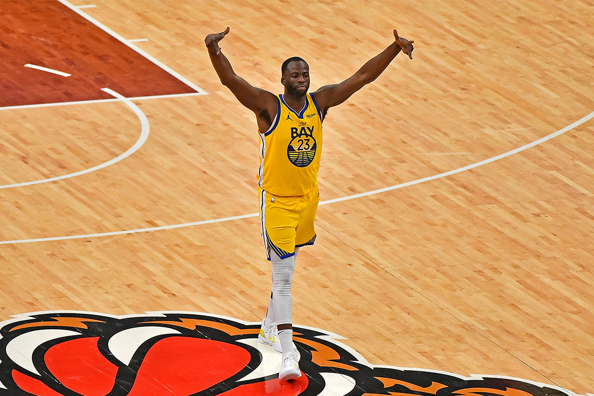 Draymond Green of the Golden State Warriors on the basketball court