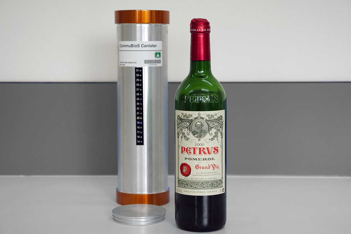 A bottle of Petrus returned from the ISS