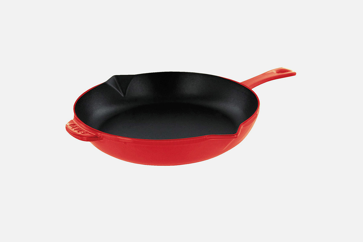 Pictured: A Staub 10" skillet, up to $75 off during the Sur La Table cookware sale