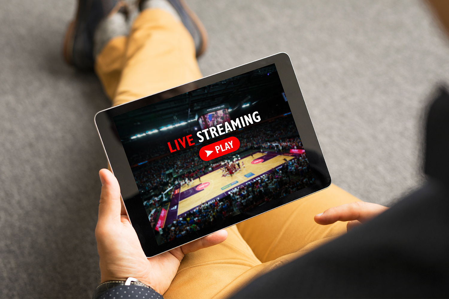 live streaming NBA on a tablet