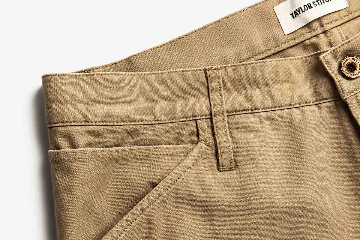 Close-up of The Camp Pant by Taylor Stitch
