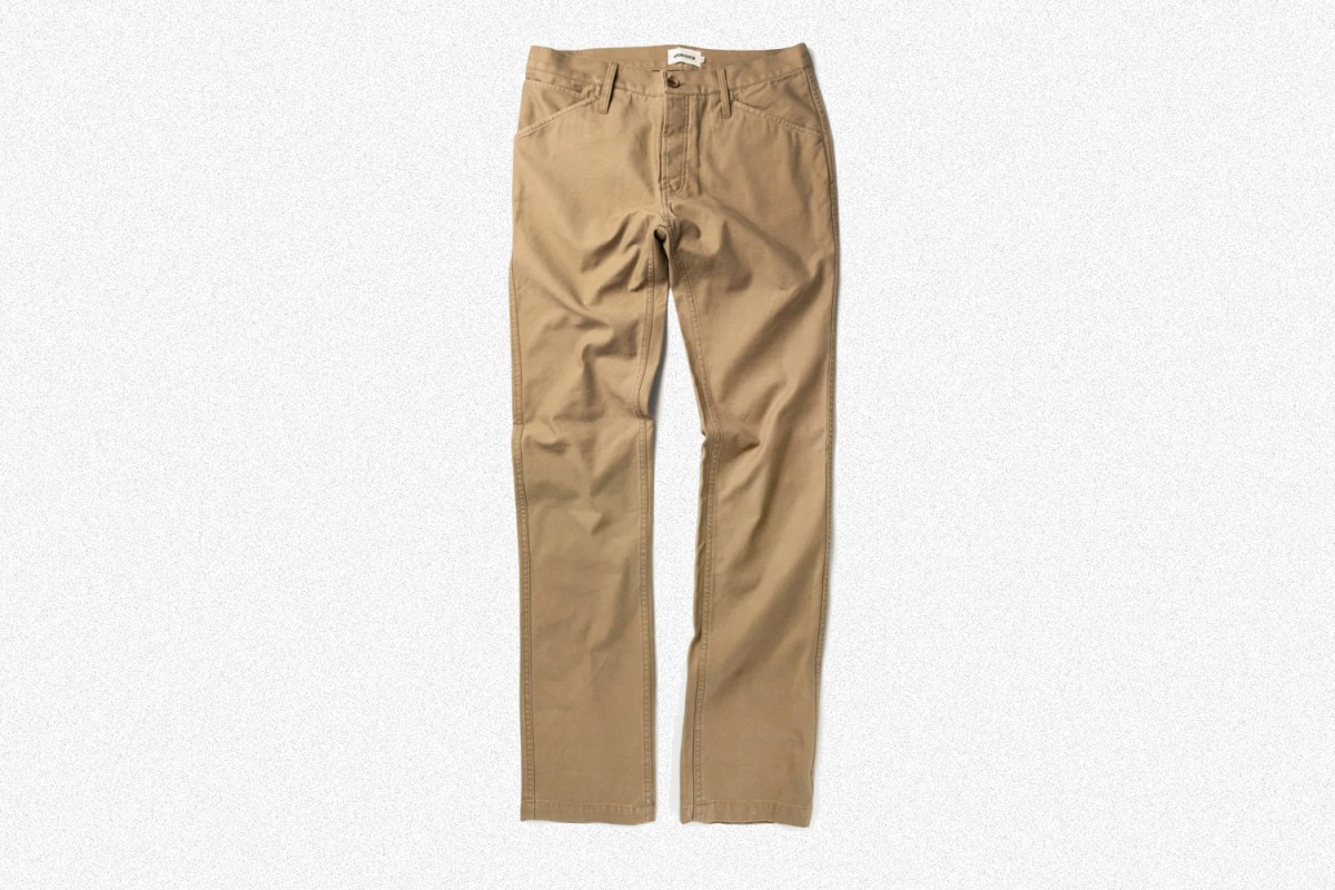 Taylor Stitch The Camp Pant in Khaki Reverse Sateen