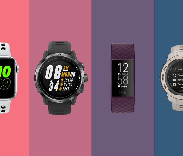 fitness trackers in different colors