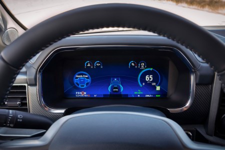 Ford BlueCruise hands-free driving tech on F-150 pickup truck