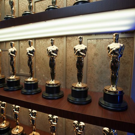 A view of the Oscar statuettes backstage during the 93rd Annual Academy Awards at Union Station on April 25, 2021 in Los Angeles, California.