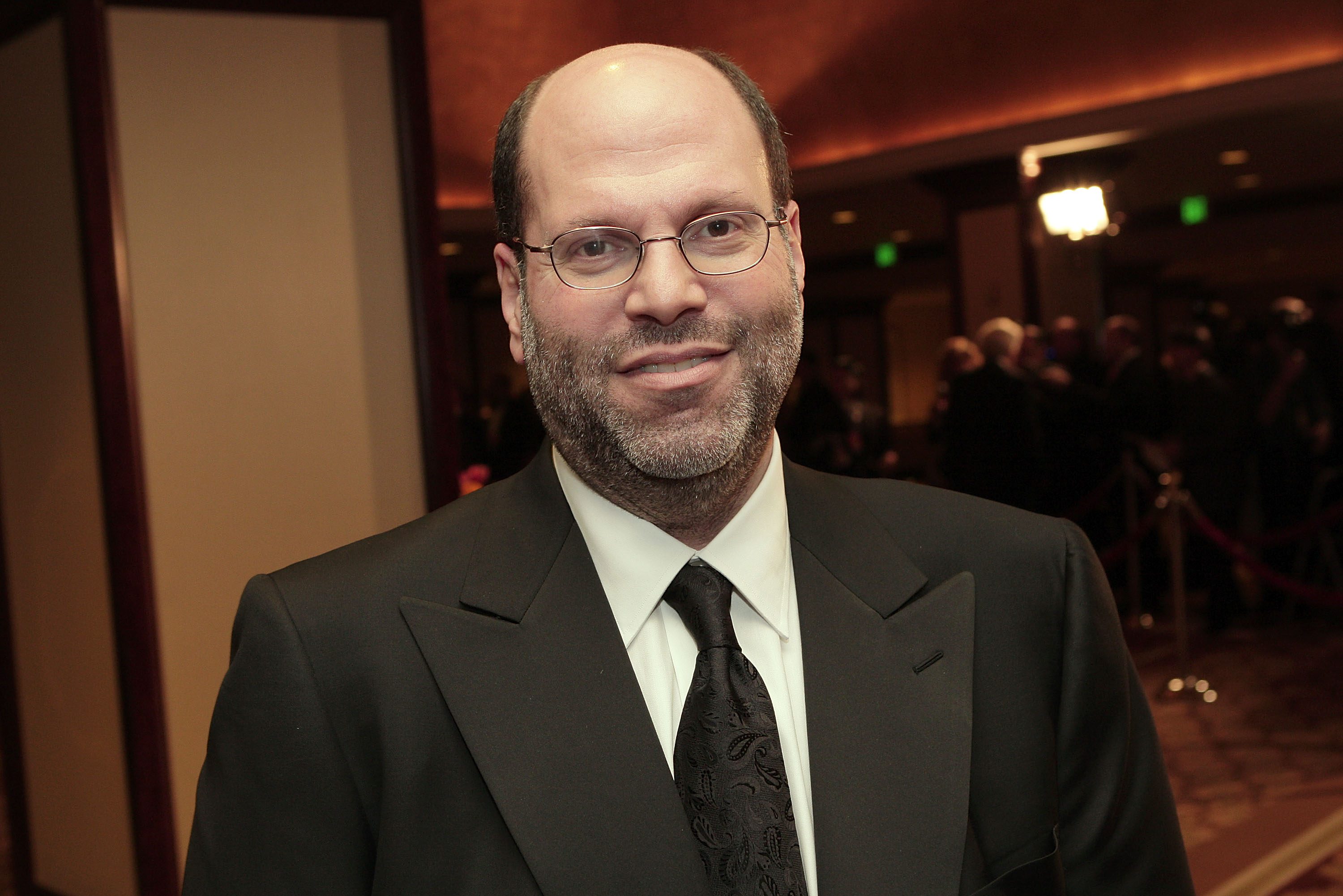 Film and theater producer Scott Rudin arrives at the 60th annual DGA Awards held at the Hyatt Regency Century Plaza Hotel on January 26, 2008 in Los Angeles, California.