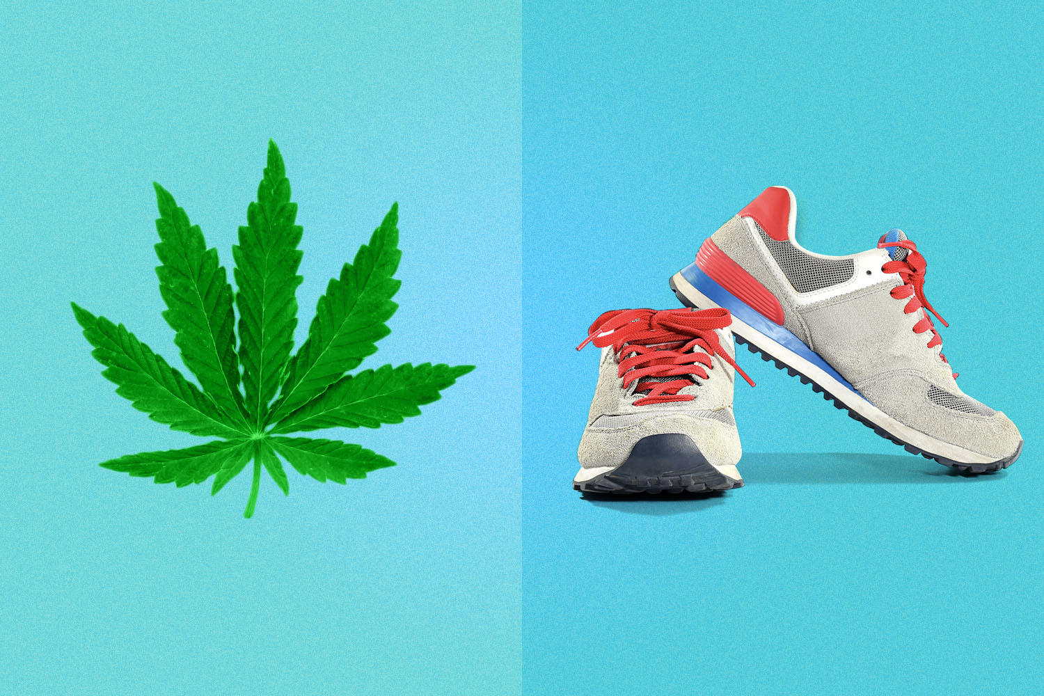 cannabis and running shoes