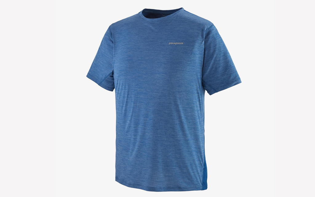 Patagonia Airchaser Running Tee in blue