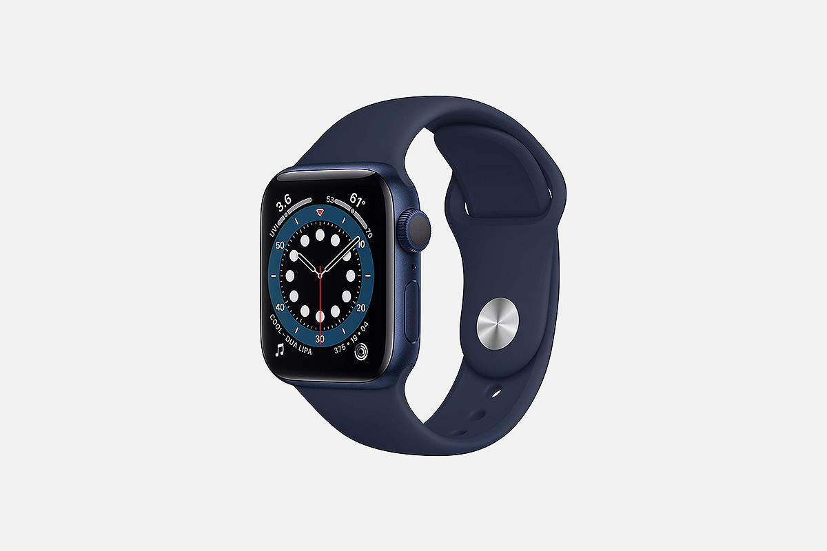 The 40mm blue edition of the Apple Watch Series 6, now on sale at Amazon