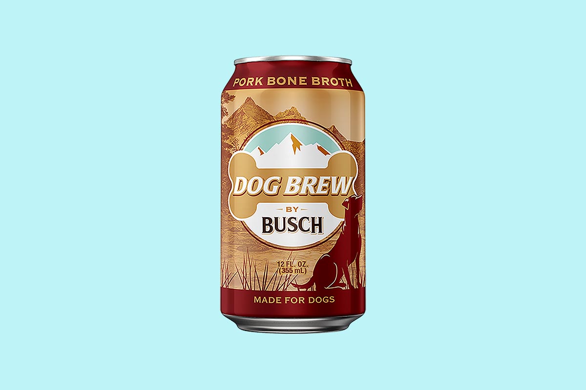 a can of Busch Dog Brew