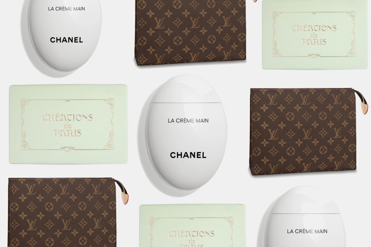 Chanel Hand Creme, Creations De Paris Stationary, Louis Vuitton Cosmetics Pouch