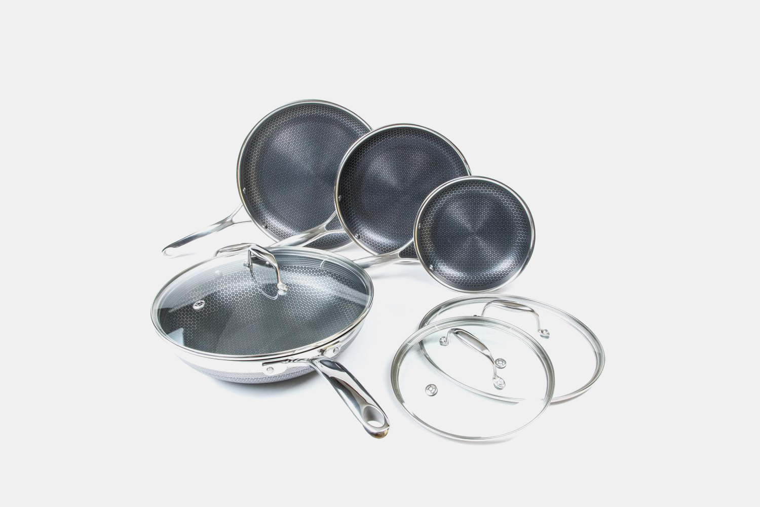 HexClad Cookware 7pc Hybrid Cookware Set