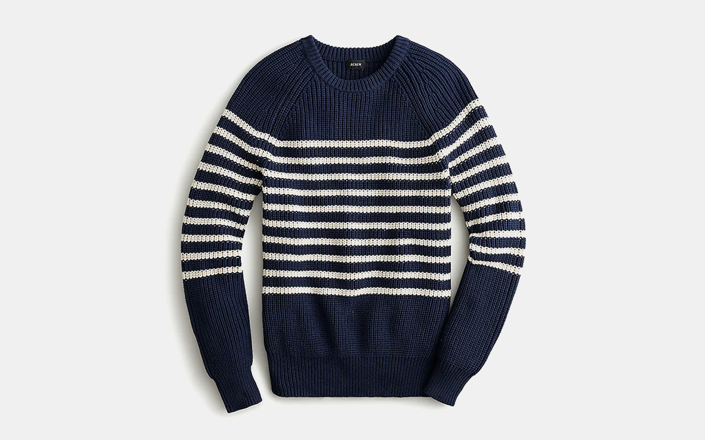 J.Crew Ribbed Cotton Sweater in Stripe