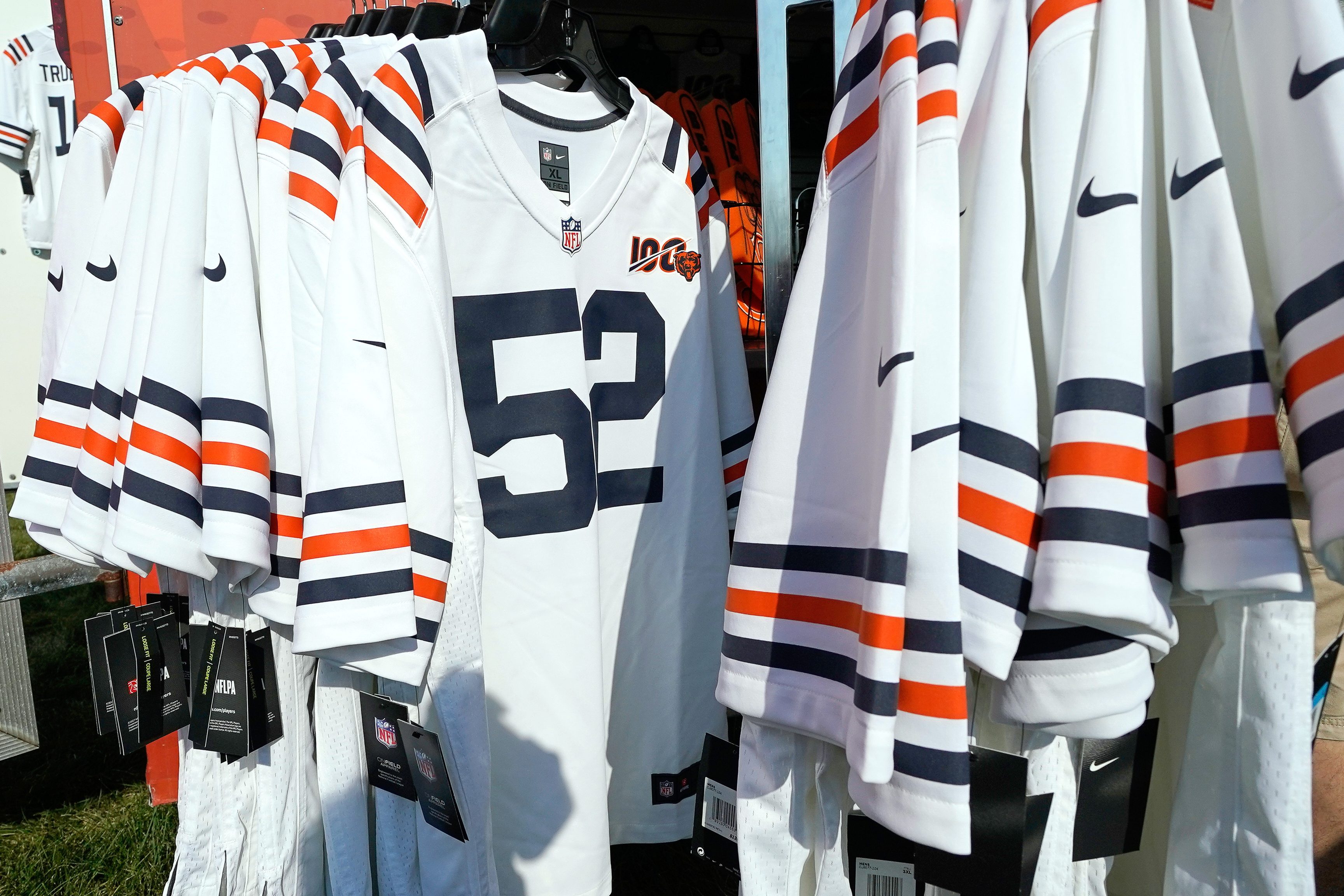 Jerseys of Bears linebacker Khalil Mack