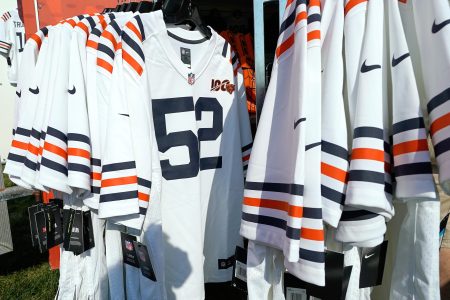 Jerseys of Bears linebacker Khalil Mack