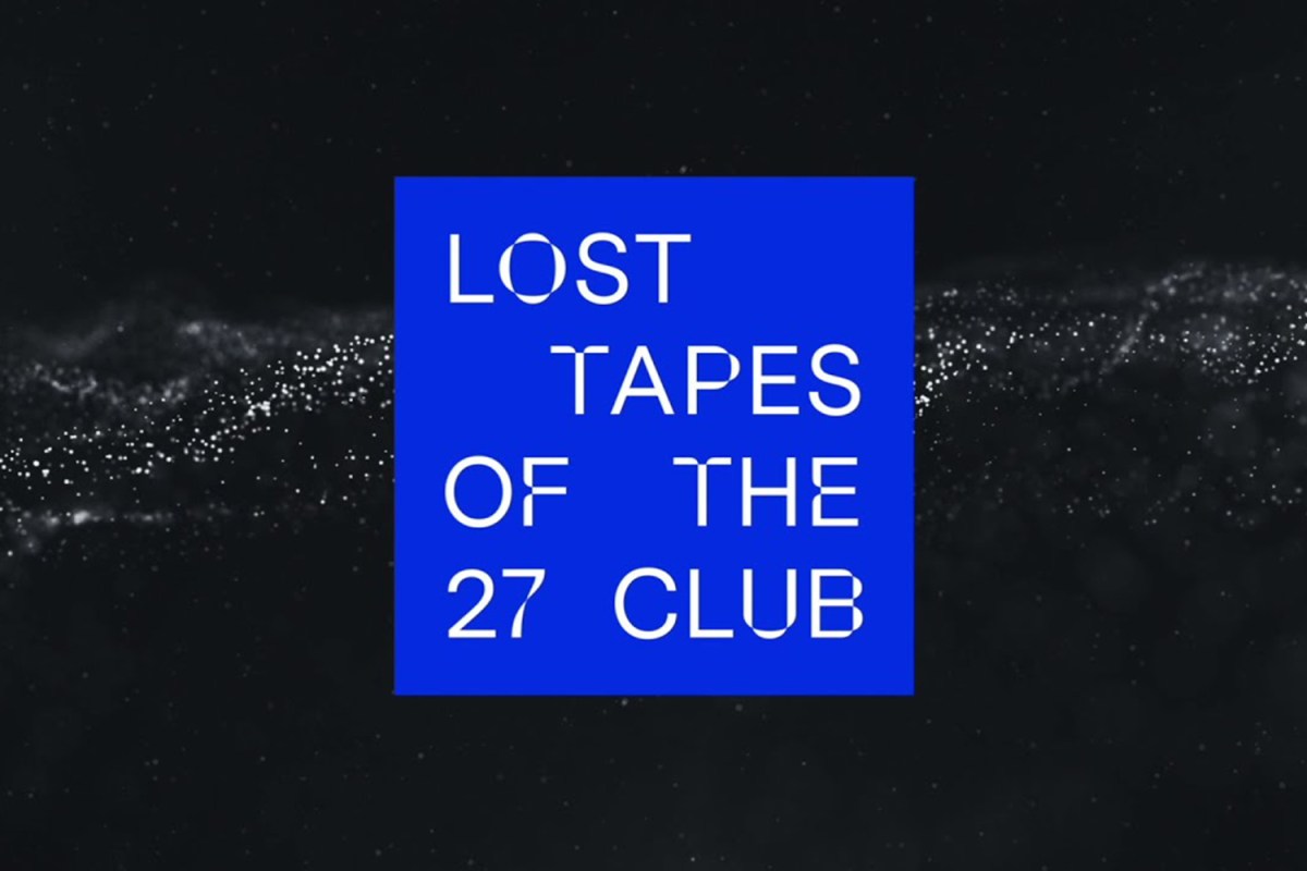 A blue box on a black background with the text "Lost Tapes of the 27 Club"